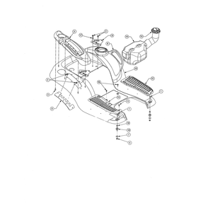 Fender/Fuel Tank Diagram and Parts List for 13AP11CP756  Cub Cadet Lawn Tractor